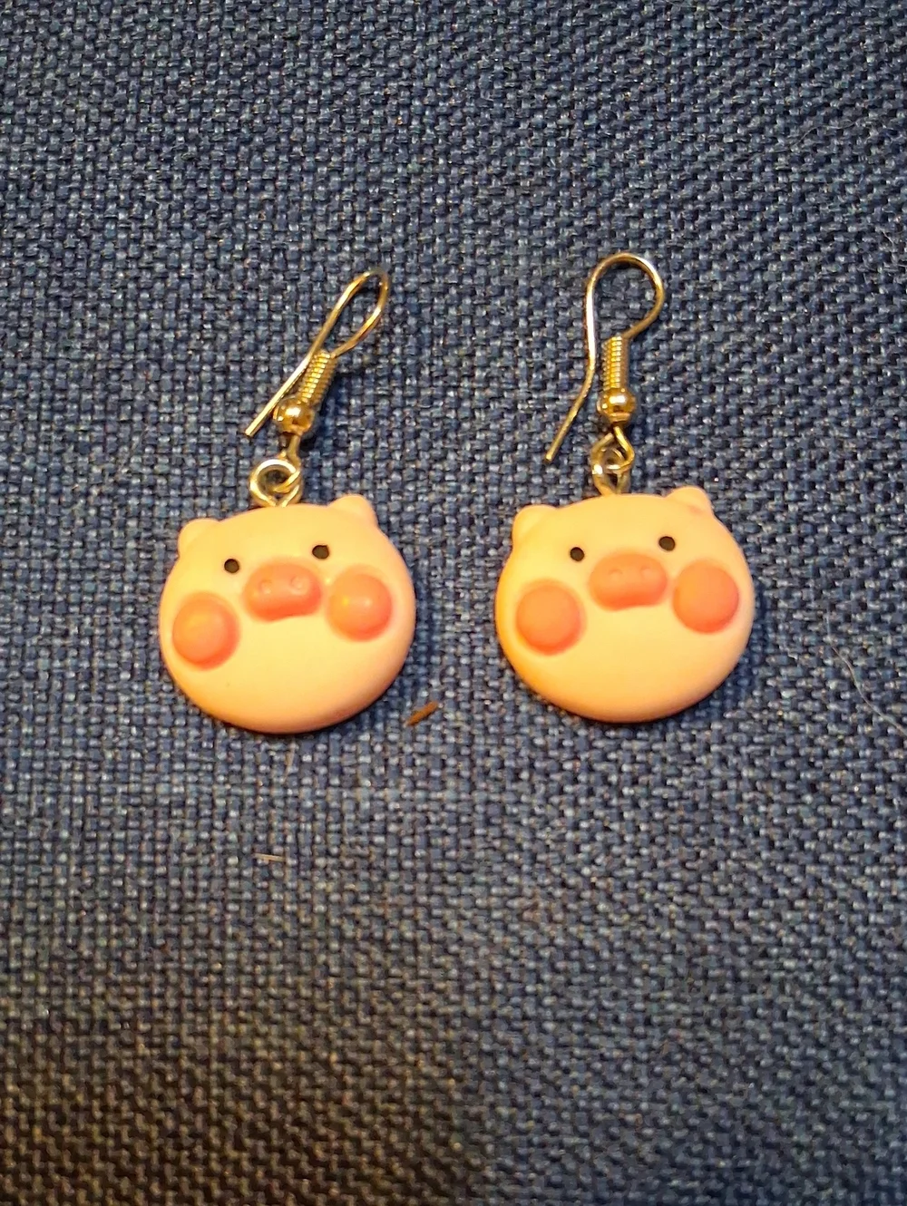 Cute Pig Face Dangle Earrings in Light Pink